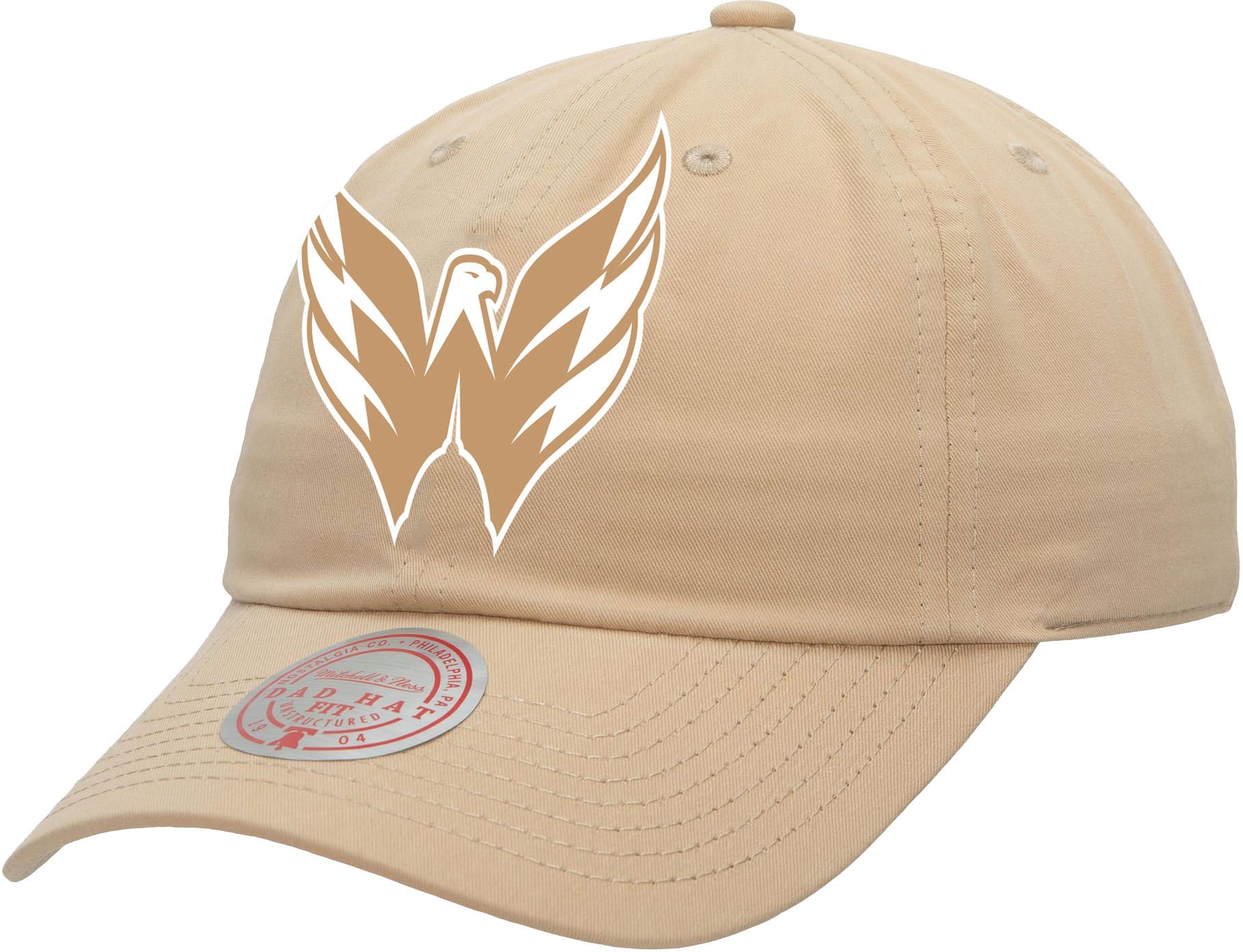 Mitchell & Ness Adult Washington Capitals Primary Logo Khaki Dad Hat product image