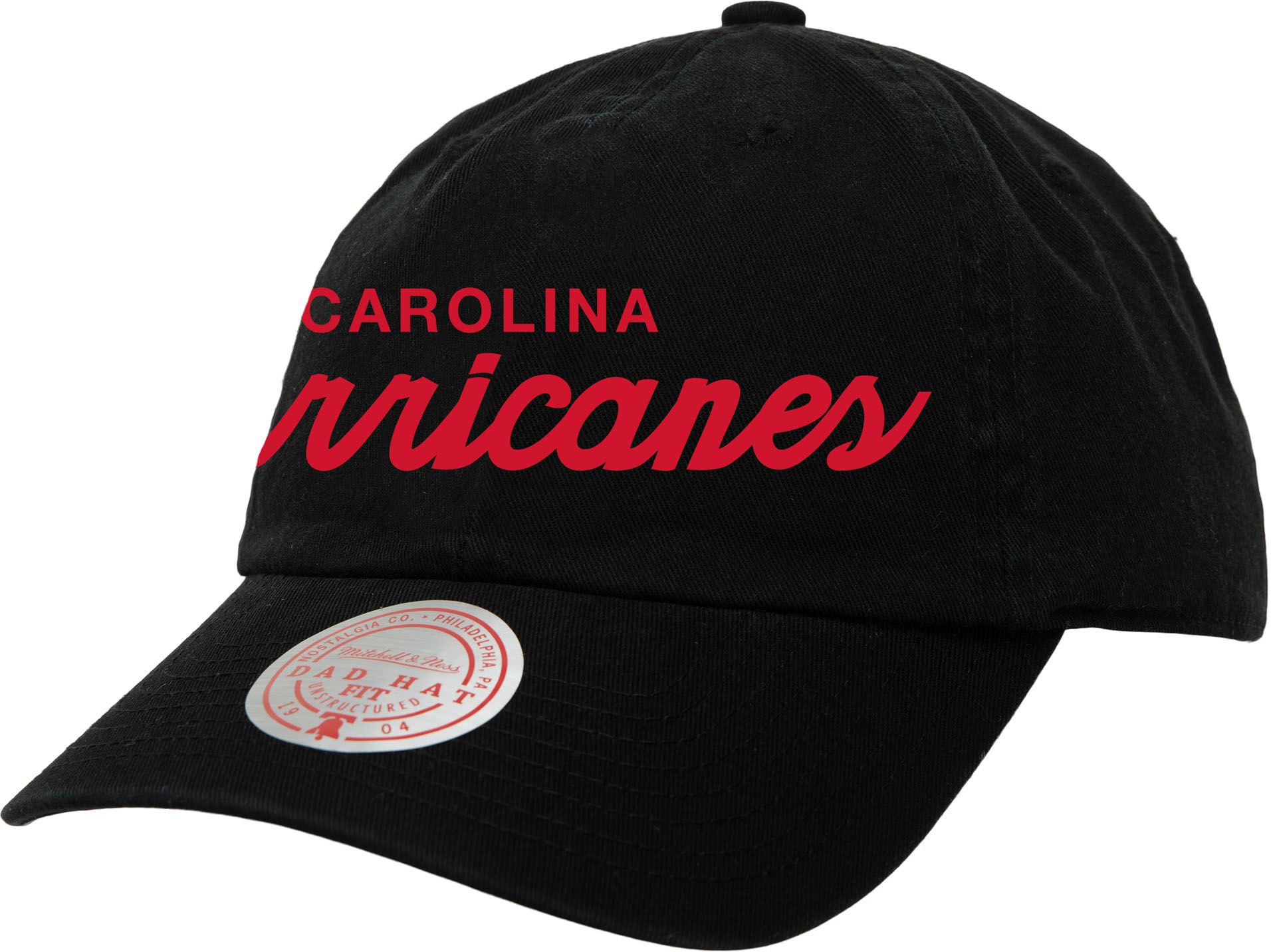 Mitchell & Ness Adult Carolina Hurricanes Script Adjustable Dad Hat product image