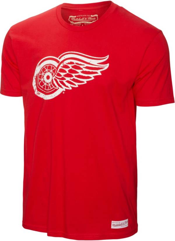 Mitchell & Ness Detroit Red Wings Distressed Logo Red T-Shirt product image