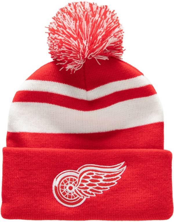 Mitchell & Ness Detroit Red Wings Stripe Pom Knit Beanie product image
