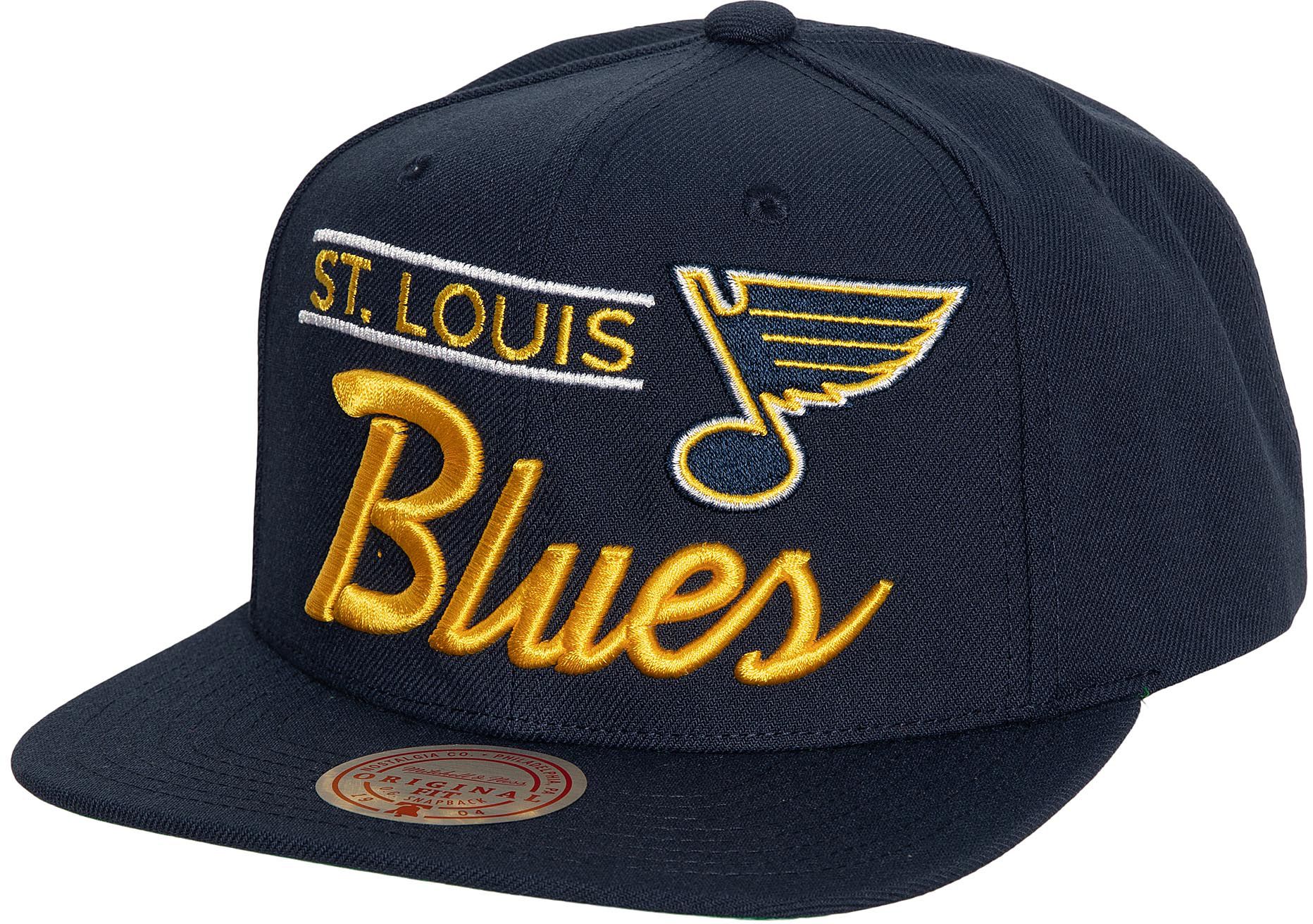 MITCHELL & NESS ST. LOUIS BLUES '22-'23 SPECIAL EDITION LOCKUP SNAPBACK ADJUSTABLE HAT INTERNATIONAL SHIPPING