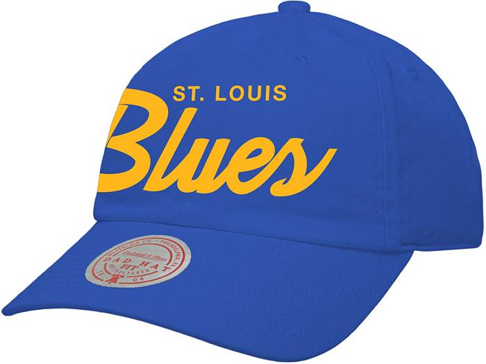 Mitchell & Ness St. Louis Blues Script Adjustable Dad Hat