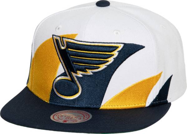 Mitchell & Ness White/Navy St. Louis Blues Vintage Sharktooth Snapback Hat