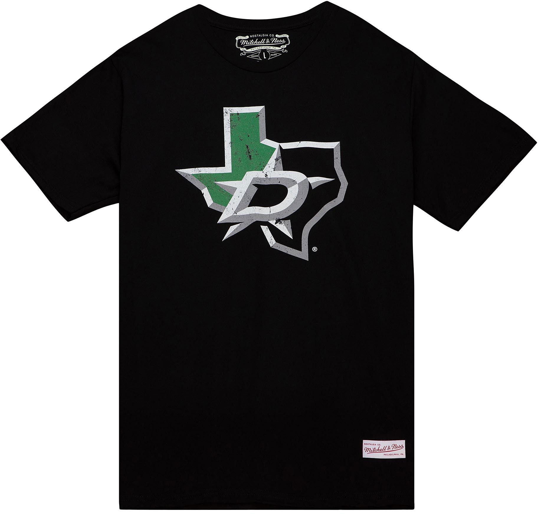 Mitchell & Ness Dallas Stars Distressed Logo Black T-Shirt product image