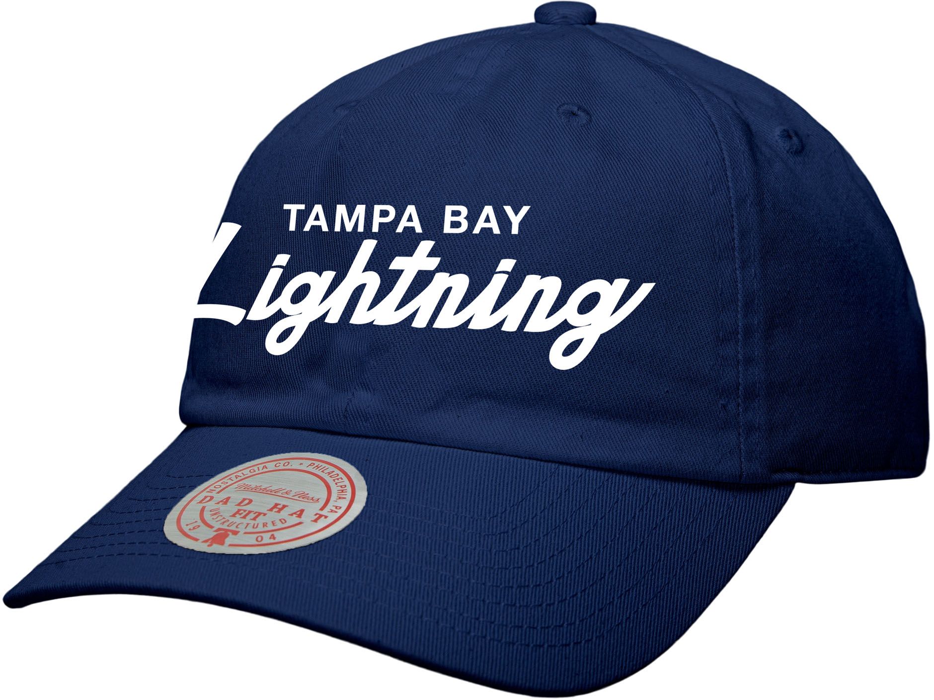 Mitchell & Ness Adult Tampa Bay Lightning Script Adjustable Dad Hat product image