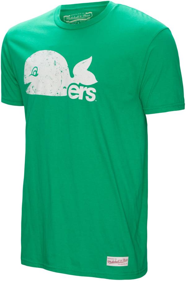 Mitchell & Ness Hartford Whalers Distressed Logo Green T-Shirt product image