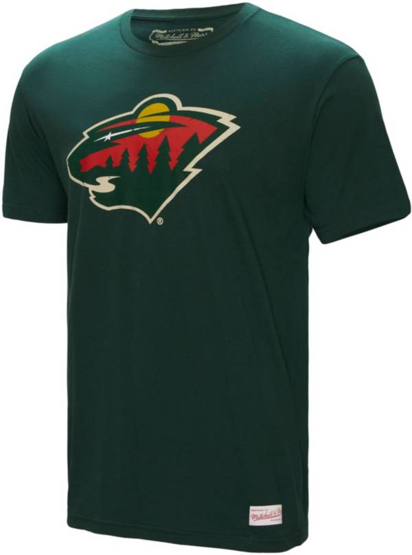 Mitchell & Ness Minnesota Wild Distressed Logo Green T-Shirt product image