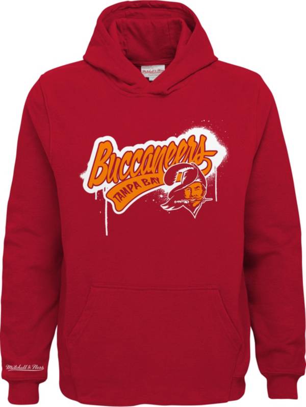 Tampa Bay Buccaneers Mitchell & Ness Head Coach Hoodie - Scarlett - Mens