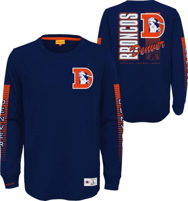 Mitchell & Ness Youth Denver Broncos Logo Graphic Blue Long Sleeve T-Shirt product image