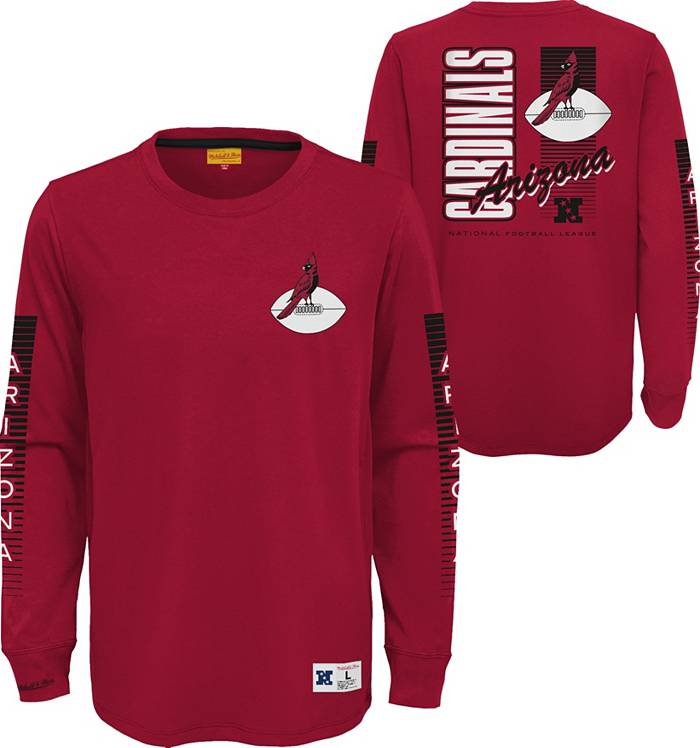 Mitchell & Ness Youth Arizona Cardinals Logo Graphic Red Long Sleeve  T-Shirt