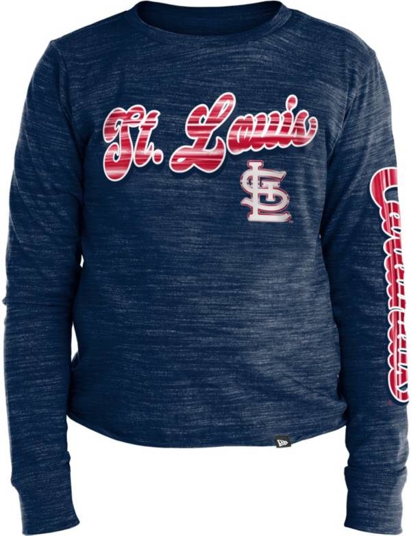 New Era Girls' St. Louis Cardinals Blue Space Dye Long Sleeve T-Shirt product image