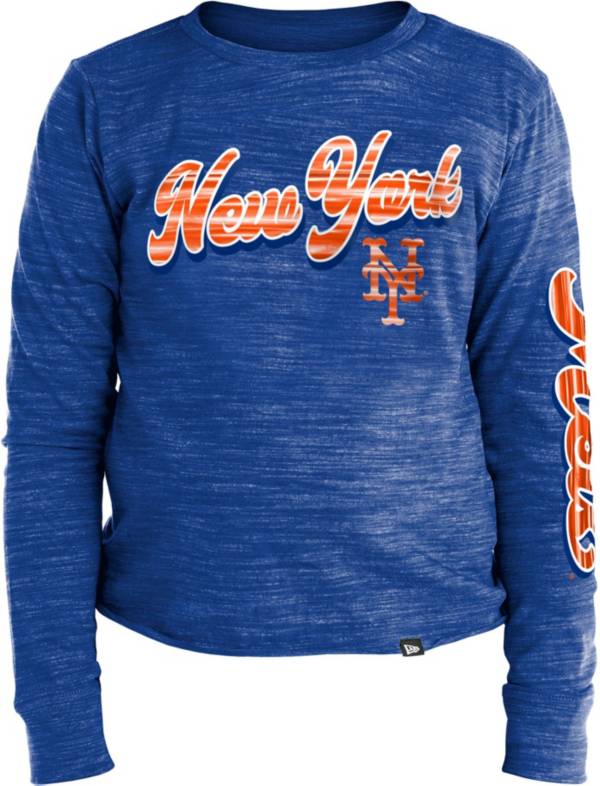 New Era Girls' New York Mets Blue Space Dye Long Sleeve T-Shirt product image