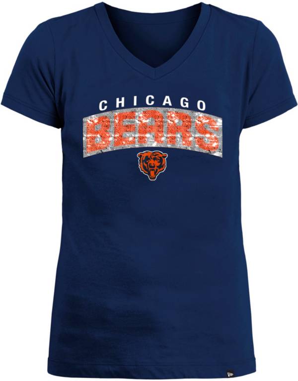 New Era Apparel Girls' Chicago Bears Sequin Flip Blue T-Shirt product image