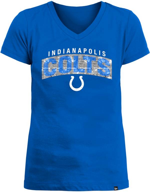 New Era Apparel Girls' Indianapolis Colts Sequin Flip Blue T-Shirt product image