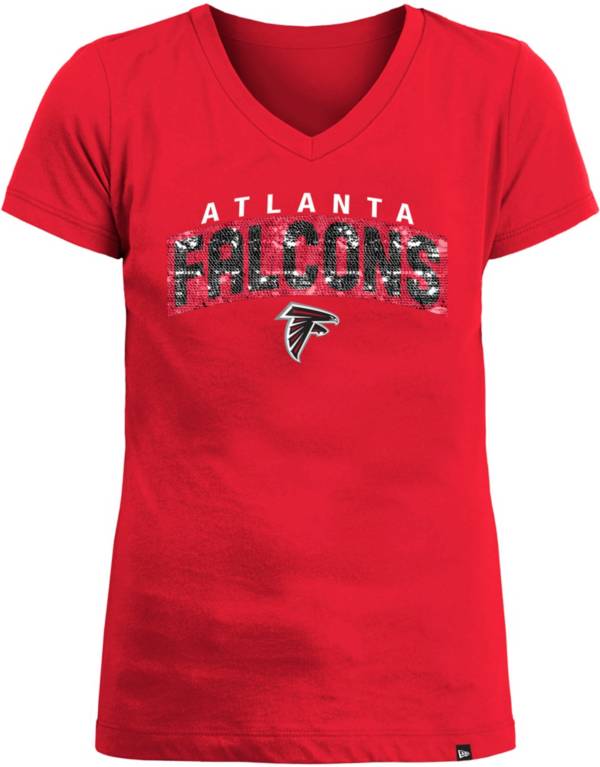 New Era Apparel Girls' Atlanta Falcons Sequin Flip Red T-Shirt product image