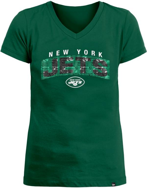 New Era Apparel Girls' New York Jets Sequin Flip Green T-Shirt product image