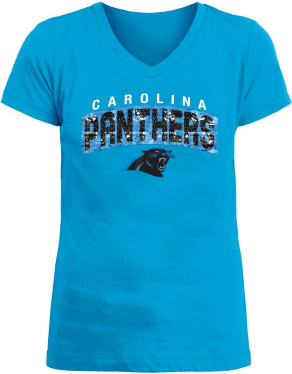 New Era Apparel Girls' Carolina Panthers Sequin Flip Blue T-Shirt product image