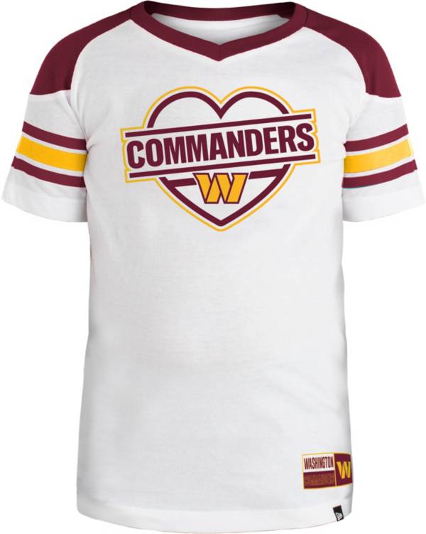 New Era Apparel Girls' Washington Commanders Heart White T-Shirt product image