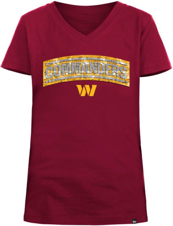 New Era Apparel Girls' Washington Commanders Sequin Flip Red T-Shirt product image