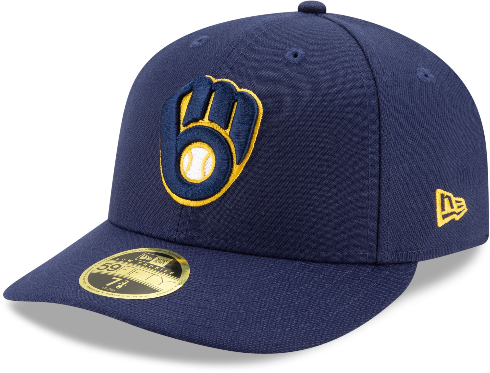 New Era Men's Milwaukee Brewers Navy 59Fifty Fitted Hat product image