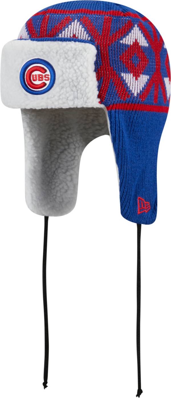 New Era Men's Chicago Cubs Blue Trapper Knit Hat product image