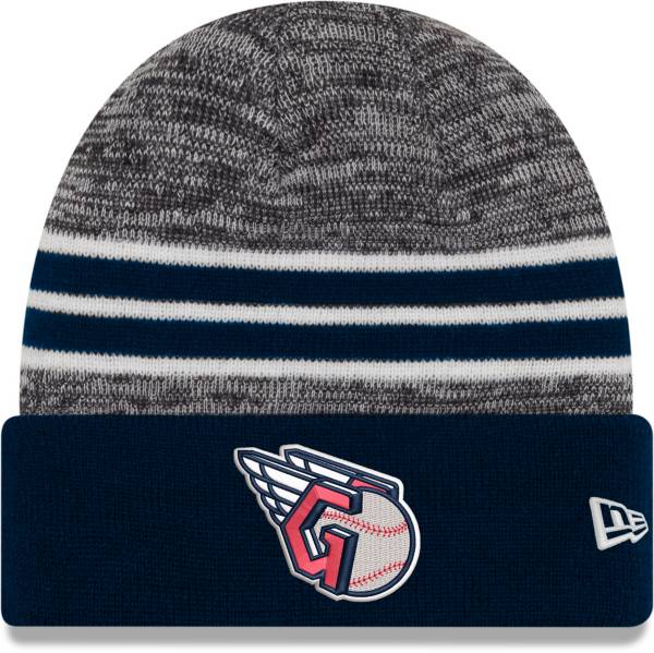 New Era Men's Cleveland Indians Navy Marl Knit Beanie