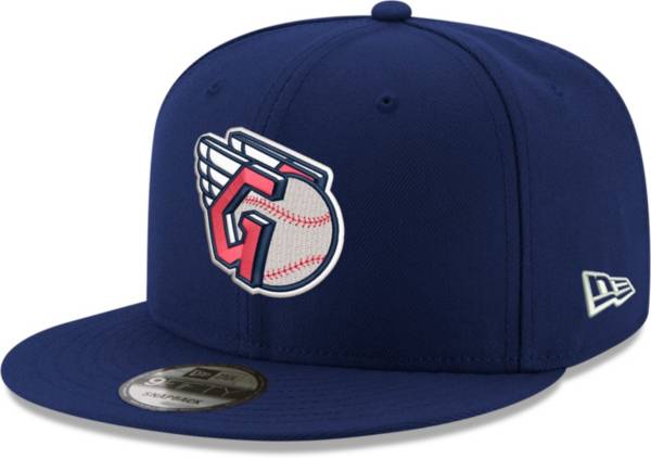 New Era Men's Cleveland Indians Navy 9Fifty Logo Adjustable Hat