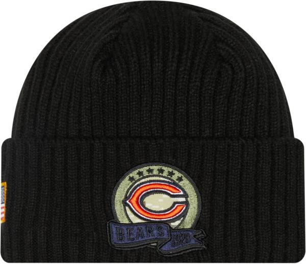 New Era Men's Chicago Bears Salute to Service Black Knit Beanie product image