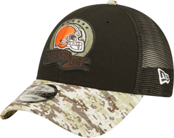 New Era Men's Cleveland Browns Salute to Service Black 9Forty Adjustable Trucker Hat product image