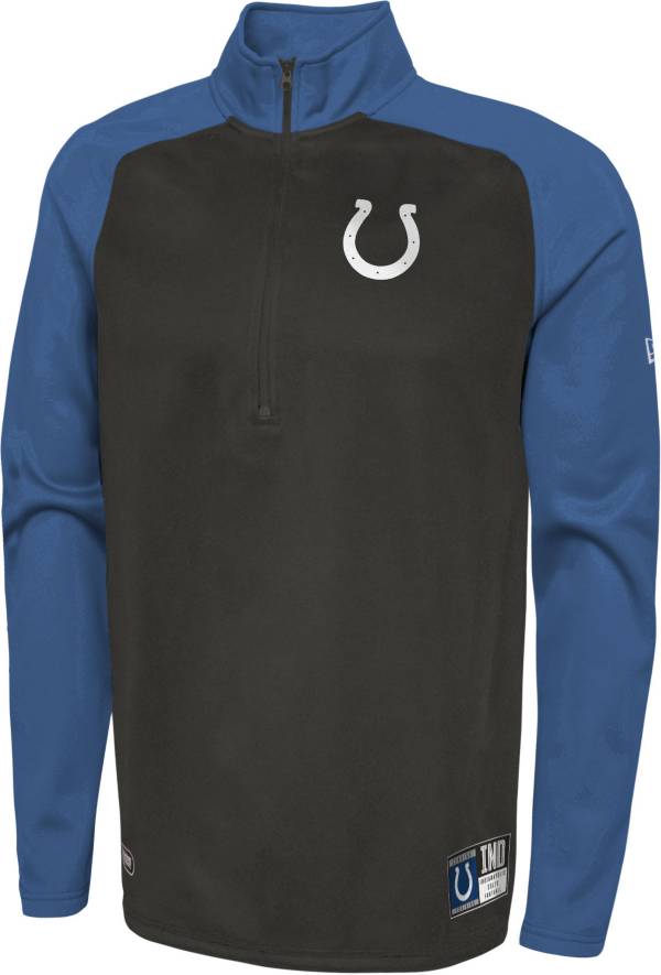New Era Men's Indianapolis Colts Combine O-Line 2-Tone Half-Zip Pullover T-Shirt product image
