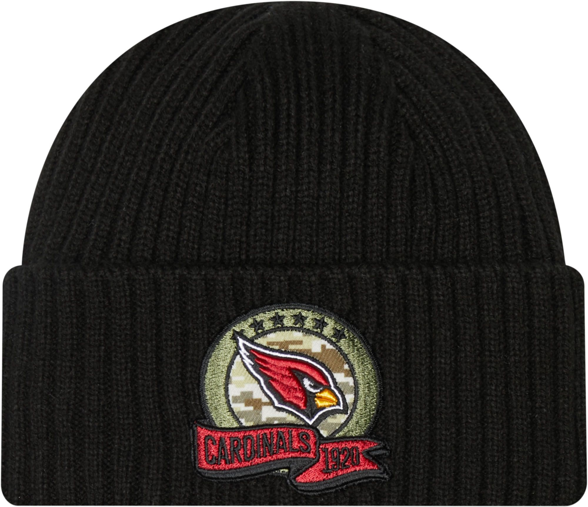 New Era Men's Arizona Cardinals Salute To Service Black Knit