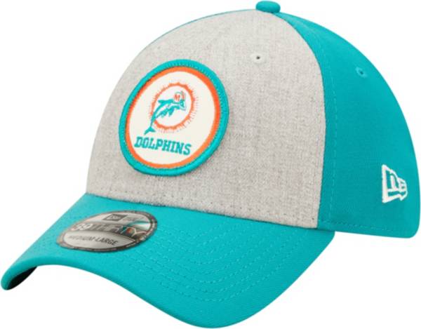New Era Men's Miami Dolphins Sideline Historic 39Thirty Grey Stretch Fit Hat product image