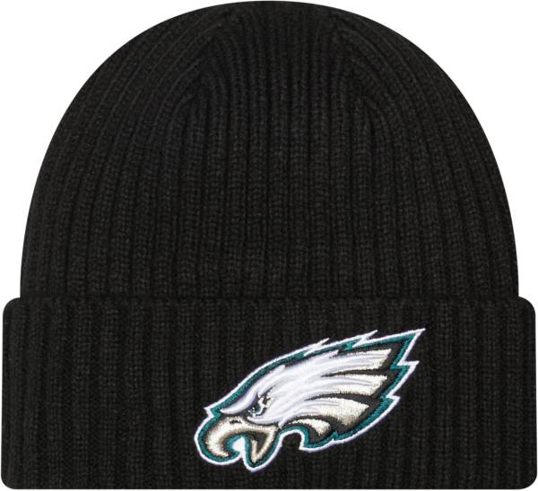 Men's New Era Black Philadelphia Eagles Team Core Classic Cuffed Knit Hat