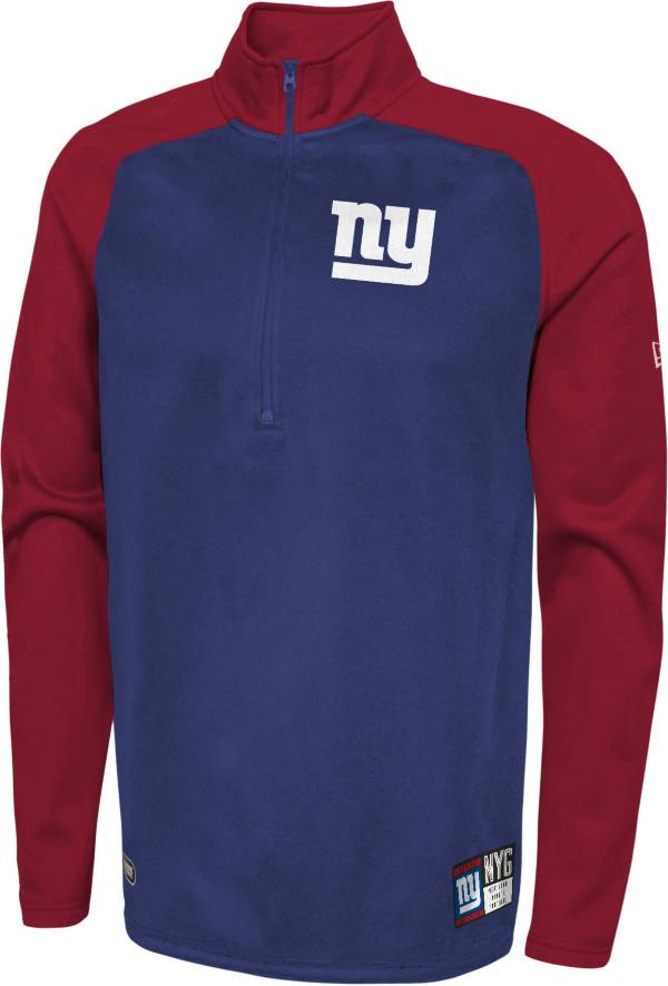 New Era Men's New York Giants Combine O-Line 2-Tone Half-Zip Pullover T-Shirt product image