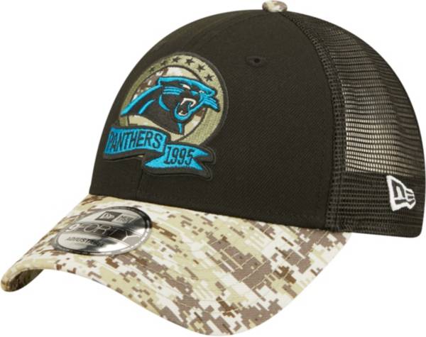 New Era Men's Carolina Panthers Salute to Service Black 9Forty Adjustable Trucker Hat product image