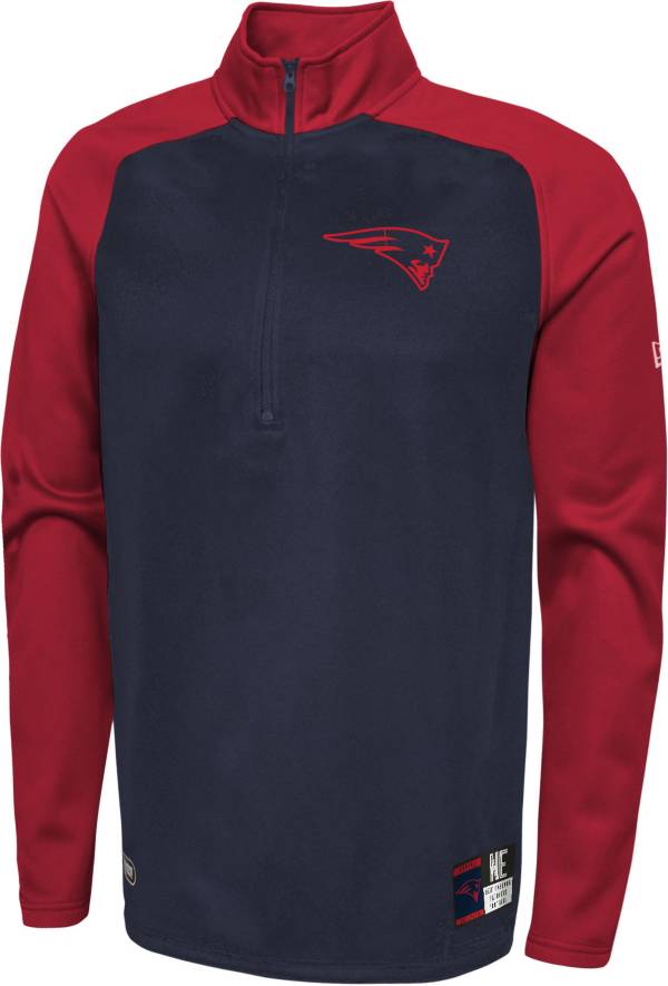 New Era Men's New England Patriots Combine O-Line 2-Tone Half-Zip Pullover T-Shirt product image