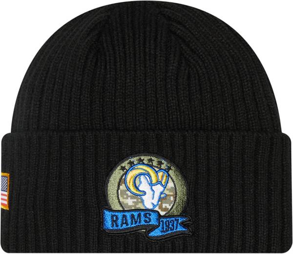 New Era Men's Los Angeles Rams Salute to Service Black Knit Beanie product image