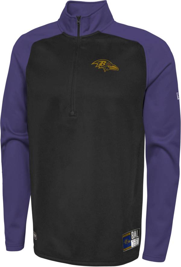 New Era Men's Baltimore Ravens Combine O-Line 2-Tone Half-Zip Pullover T-Shirt product image