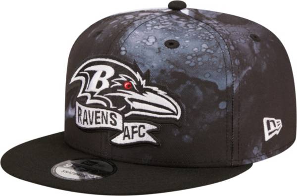 New Era Men's Baltimore Ravens Sideline Ink Dye 9Fifty Black Adjustable Hat product image