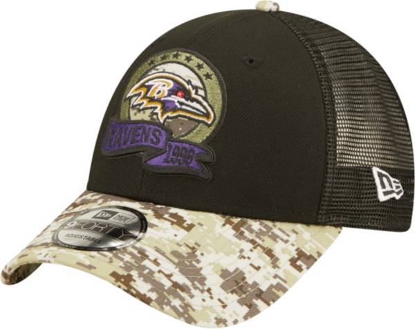 New Era Men's Baltimore Ravens Salute to Service Black 9Forty Adjustable Trucker Hat product image