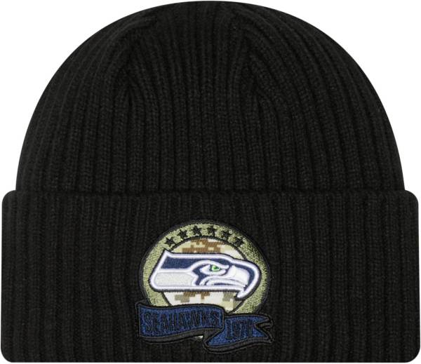 New Era Men's Seattle Seahawks Salute to Service Black Knit Beanie product image