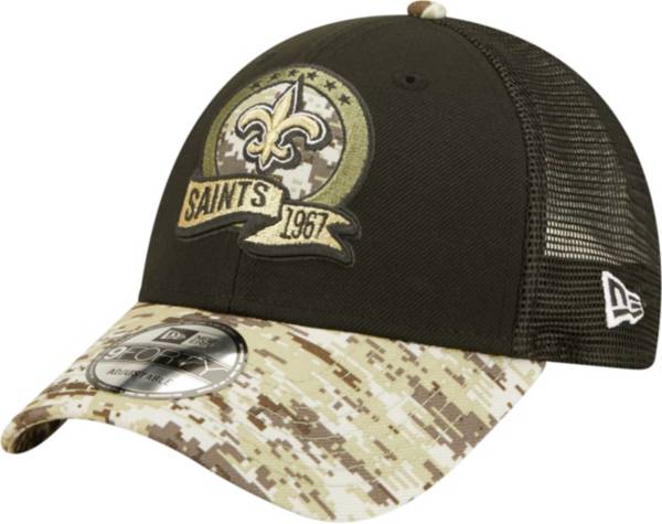 New Era Men's New Orleans Saints Salute to Service Black 9Forty Adjustable Trucker Hat product image