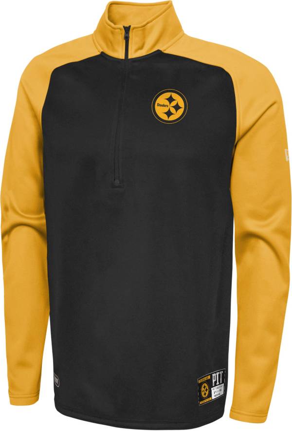 New Era Men's Pittsburgh Steelers Combine O-Line 2-Tone Half-Zip Pullover T-Shirt product image