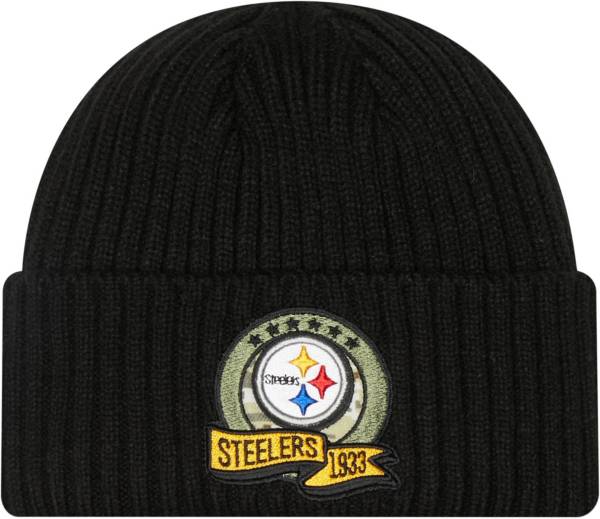 New Era Men's Pittsburgh Steelers Salute to Service Black Knit Beanie product image