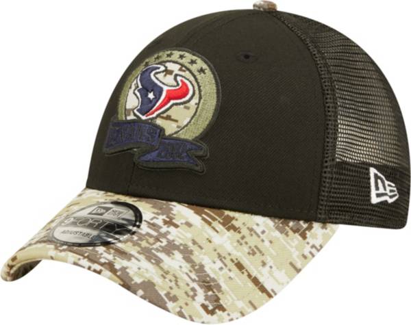 New Era Men's Houston Texans Salute to Service Black 9Forty Adjustable Trucker Hat product image