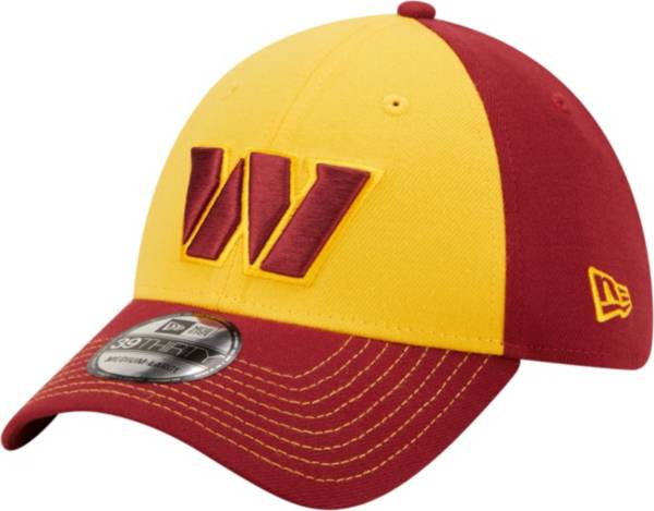 New Era Men's Washington Commanders Classic Dark Red 39Thirty Stretch Fit  Hat