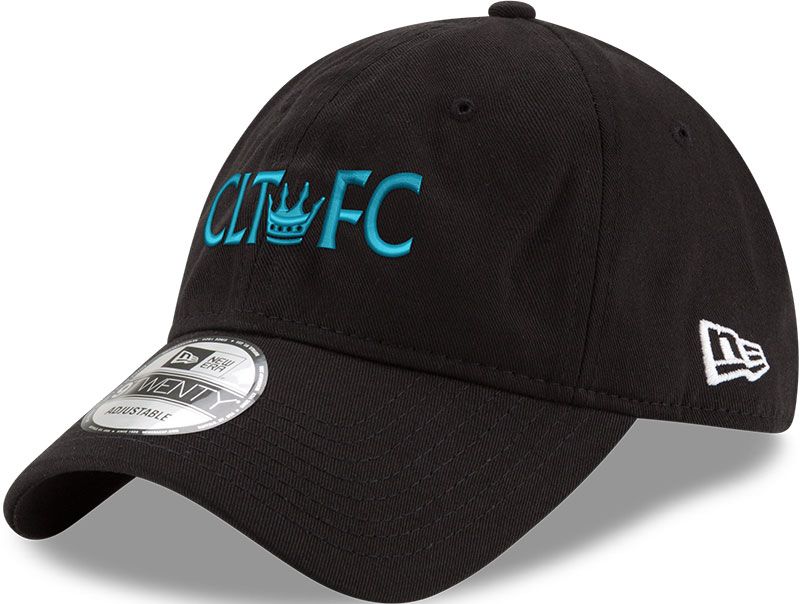 New Era Charlotte FC 9Twenty Wordmark Black Adjustable Hat