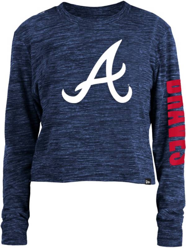New Era Girls' Atlanta Braves Blue Space Dye Long Sleeve T-Shirt product image