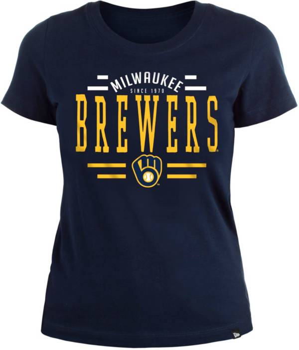 New Era Women's Milwaukee Brewers Blue T-Shirt product image