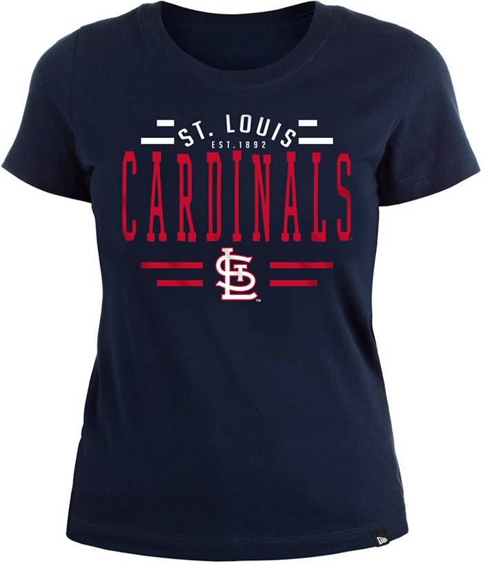 New Era Women's New Era Navy St. Louis Cardinals Plus Size 2-Hit Front Knot  T-Shirt